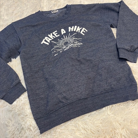 Sub Urban Riot Take A Hike Crewneck Sweater Grey Medium - Picture 2 of 9